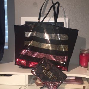 Victoria Secret tote and pouch